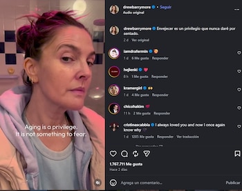 Drew Barrymore subió un video