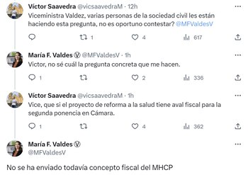 Viceministra de Hacienda, María F Valdés, señaló que no han emitido concepto fiscal para la reforma a la salud - crédito X