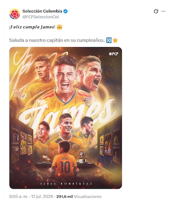 James Rodríguez cumple 35 años