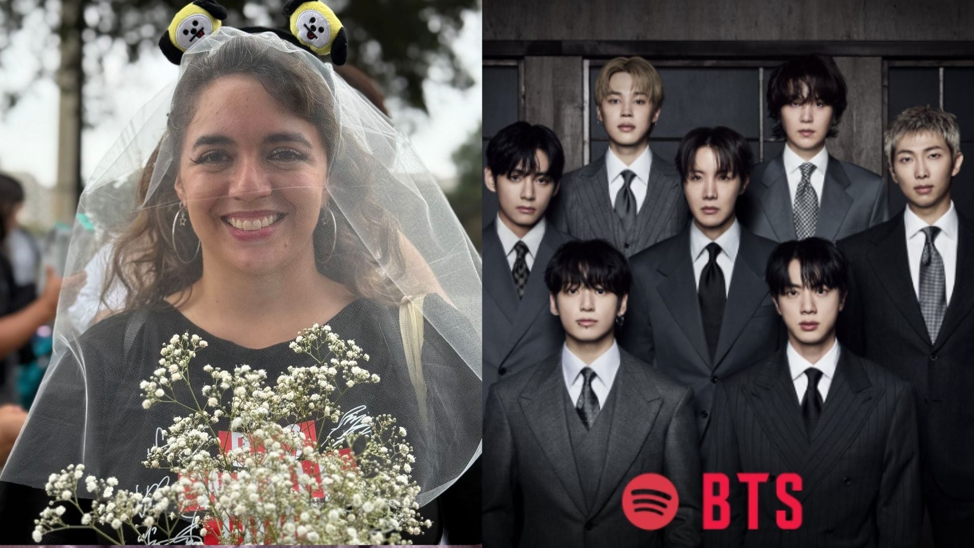 Army llegó vestida de novia al Estadio San Marcos para una boda simbólica con BTS: “Me estoy casando con los 7″