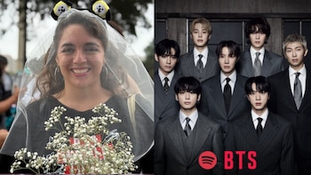 Army llegó vestida de novia al Estadio San Marcos para una boda simbólica con BTS: “Me estoy cansando con los 7″