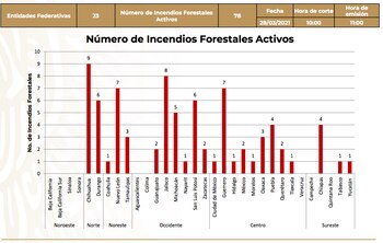 Reporte de incendios forestales en