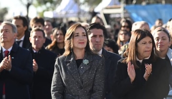 Victoria Villarruel en el acto por el Día de la Bandera