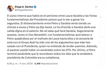 Diego Santos afirma que Petro