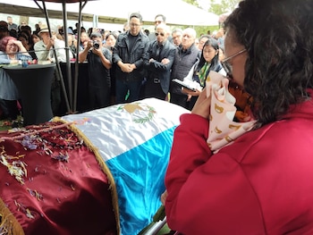 Funeral de Juan Francisco Solórzano Foppa, ex fiscal y abogado de Guatemala