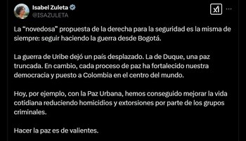 Isabel Zuleta aseguró que el