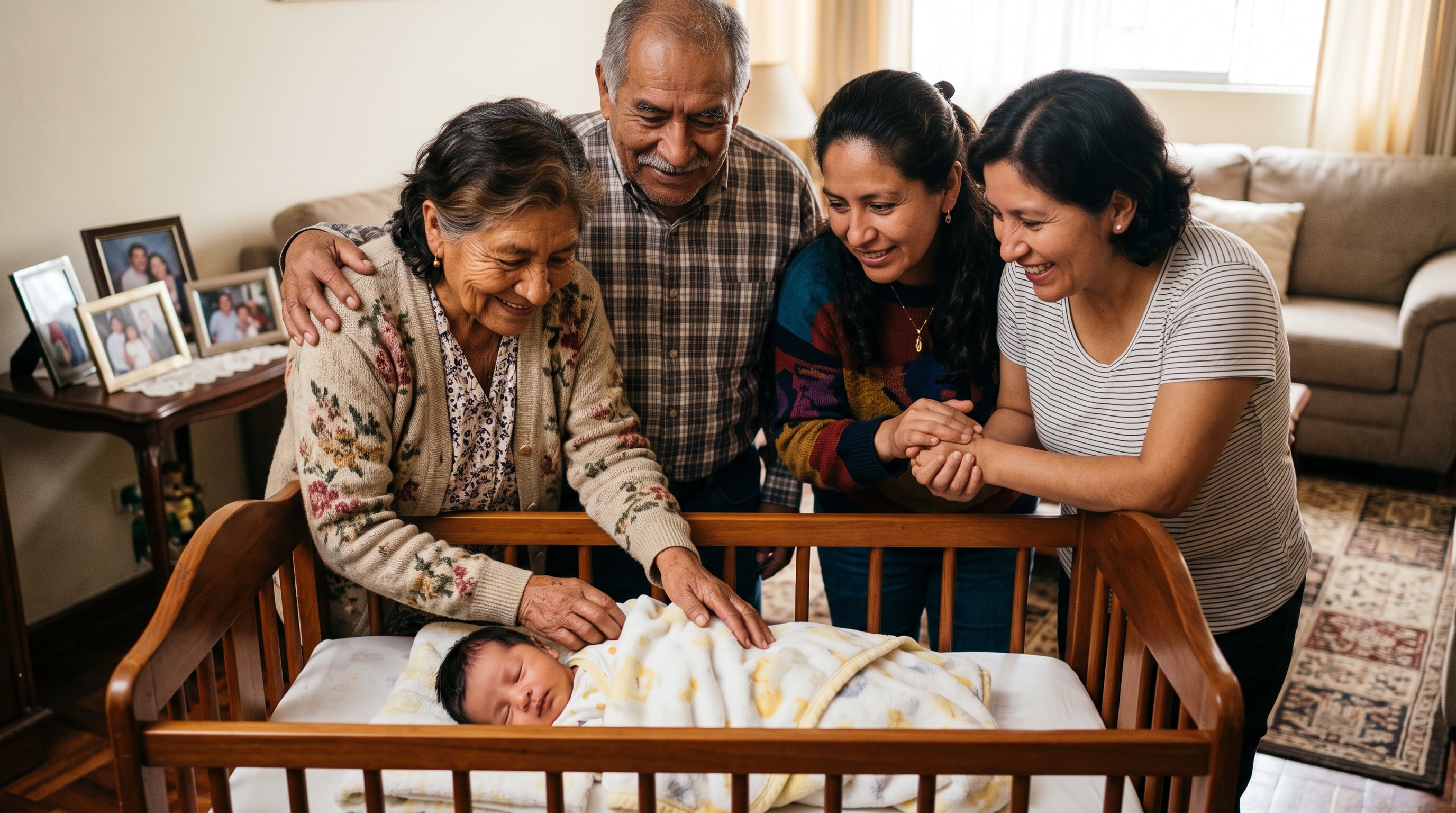 Salud extendió el llamado a padres, cuidadores y abuelos maternos y paternos para que actualicen su esquema de vacunación por el contacto cercano que mantendrán con el recién nacido. (Imagen Ilustrativa Infobae)