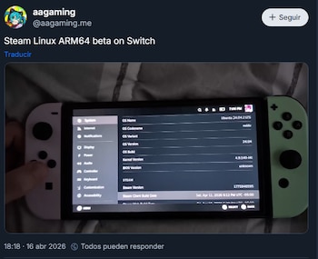 Usuario logró abrir Steam en una Switch usando Proton.