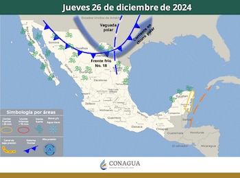 Estos sistemas meteorológicos influirán hoy
