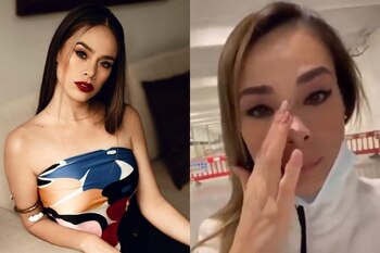 La modelo lloró al contar