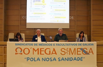Imagen de representantes del sindicato O'Mega. (Europa Press)