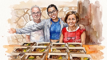 Una familia cubana cocina para donar almuerzos con fondos de extranjeros solidarios
