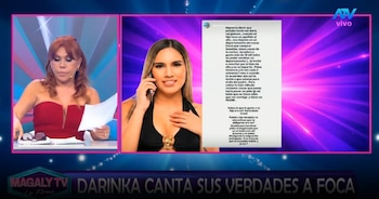 Darinka Ramírez lanza duro mensaje a Jefferson Farfán: “Mi hija tuvo apellido al año”. Captura: Magaly TV La Firme.