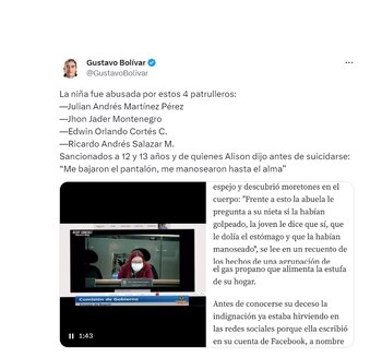 Trino de Bolívar sobre los