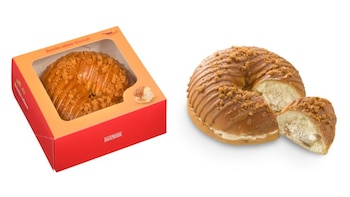 Brioche relleno de crema de