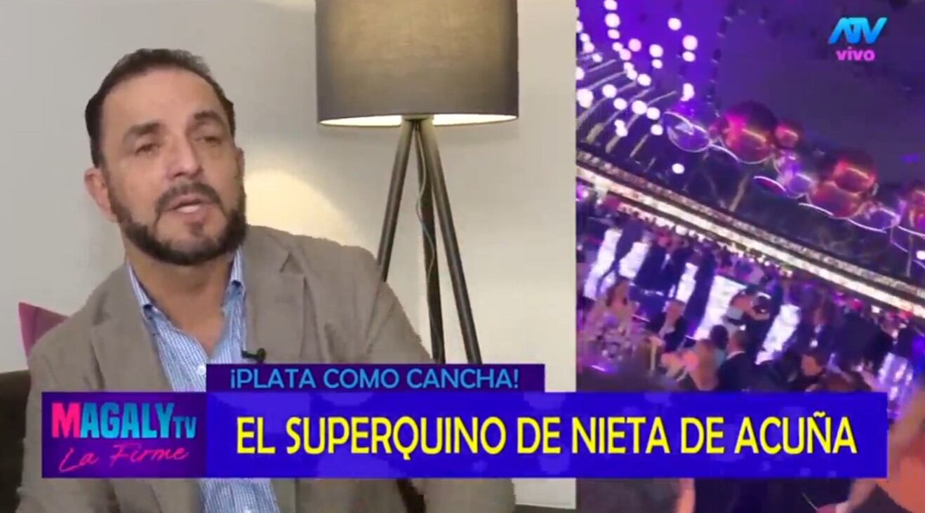 El impresionante cumpleaños de la nieta de César Acuña que costó más de medio millón de soles. Infobae Perú / Captura TV - Magaly TV La Firme