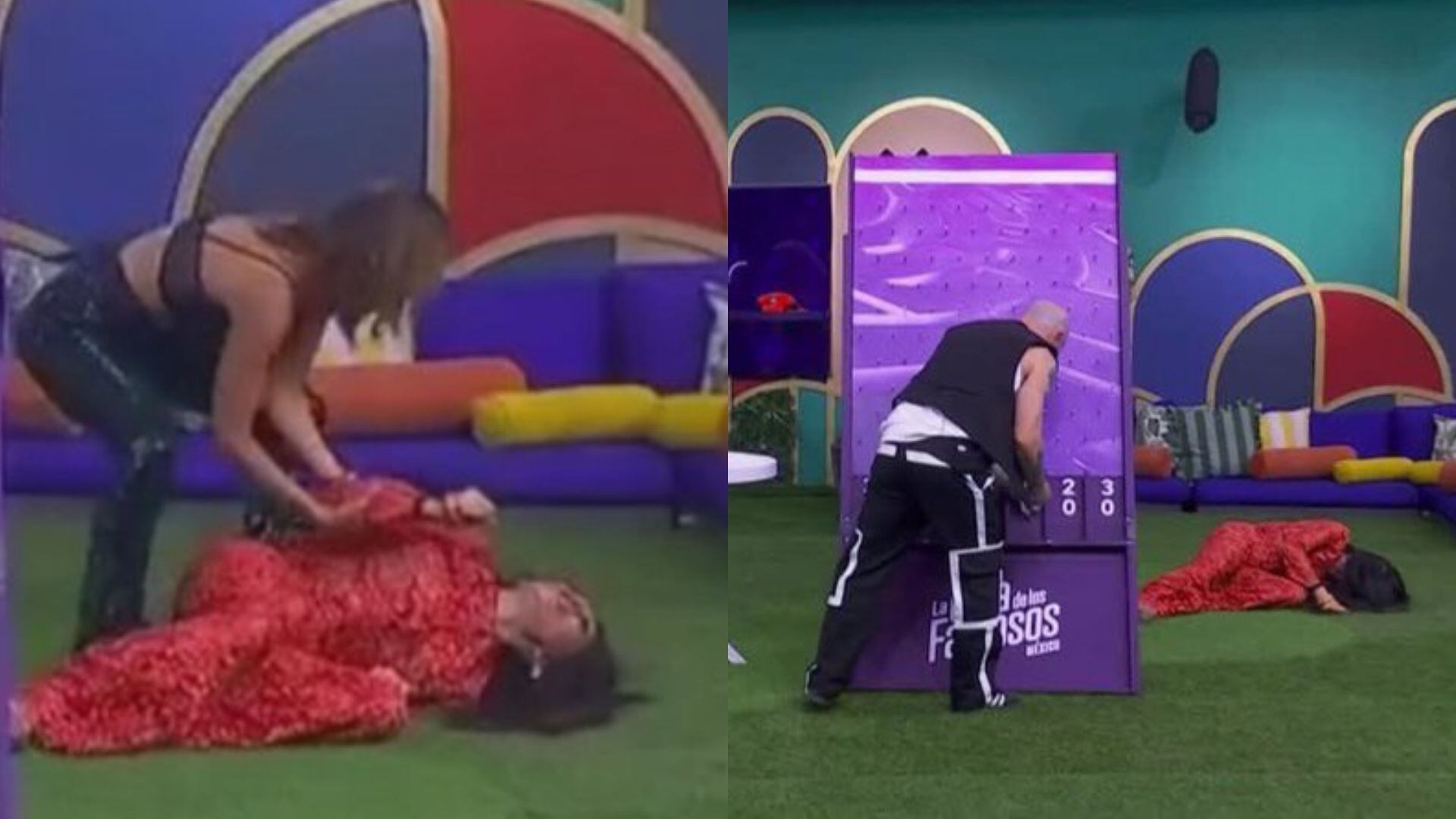 Dalílah Polanco sufrió una caída durante una de las pruebas del reality. (Capturas de pantalla)