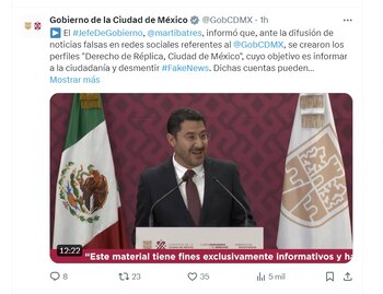 Martí Batres dijo que su