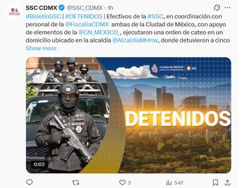 5 DETENIDOS CDMX