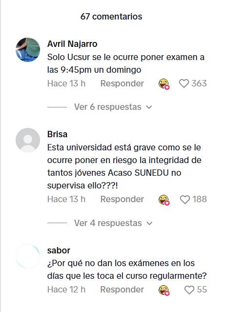 La programación de evaluaciones en la noche generó reclamos por parte de alumnos y padres, quienes exigen medidas para garantizar su integridad y transporte seguro. | Captura TikTok