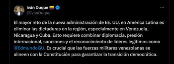 Iván Duque instó a Estados