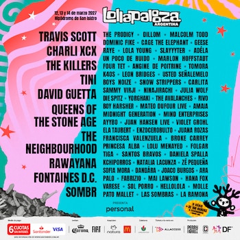 El line up de Lollapalooza Argentina 2027