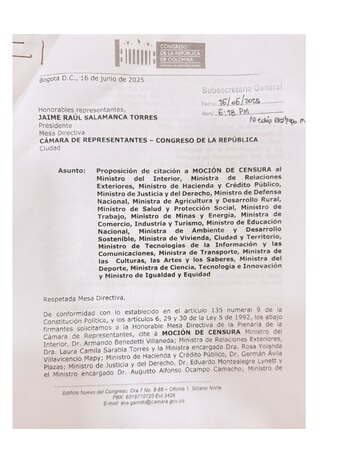 Esta es la moción de