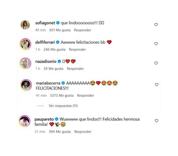 La noticia del embarazo de