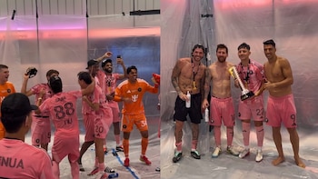Los festejos del Inter Miami de Messi tras ganar la Campeones Cup: la “protección” y el himno de la selección argentina que hicieron furor