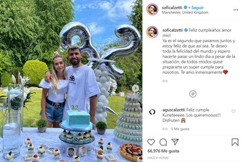 El posteo de Sofía Calzetti