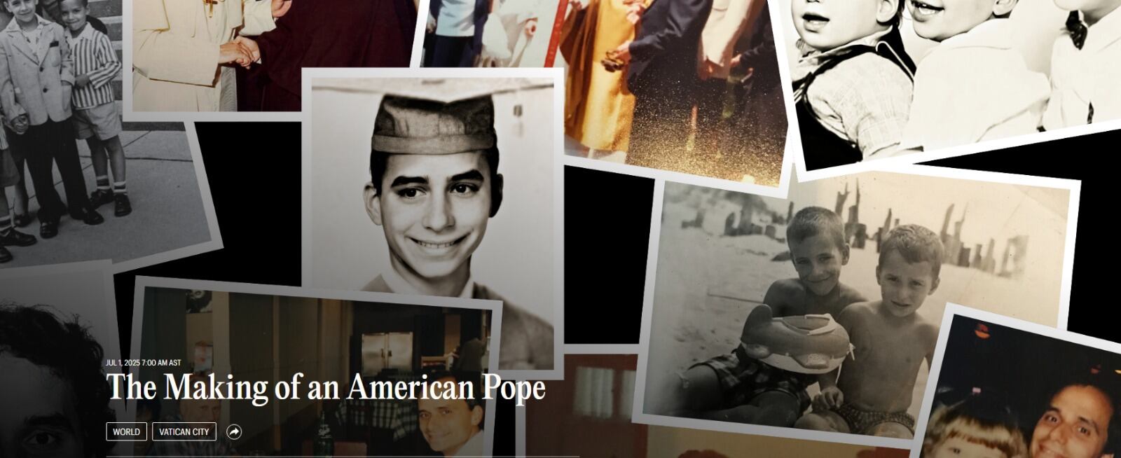 La infancia del Papa transcurrió entre aulas públicas y actividades parroquiales, lejos de los pasillos del poder eclesiástico (Portada Time Julio 2025)