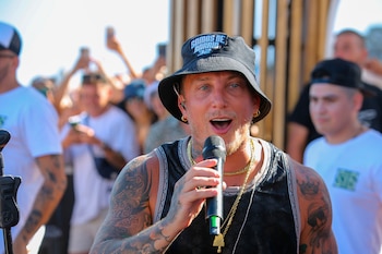 El Polaco, durante un evento