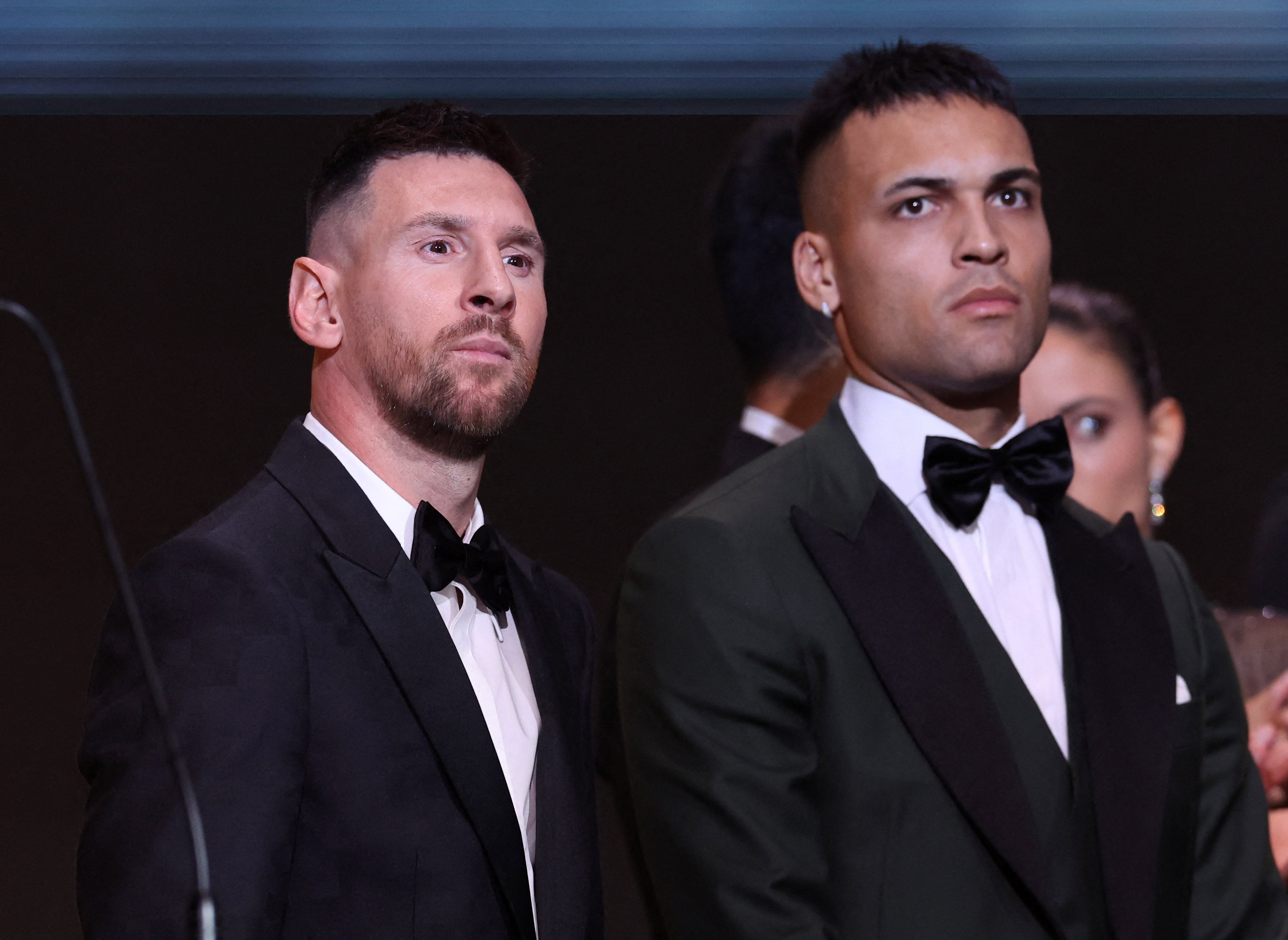 Lautaro acompañó a Messi en la edición del Balón de Oro 2023, el último de los ocho que ganó el astro albiceleste (REUTERS/Stephanie Lecocq)