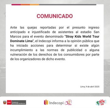 Indecopi investigará posibles irregularidades en