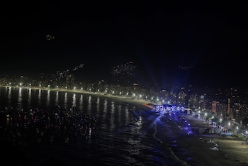 Vista aérea del show de Madonna en Río de Janeiro (REUTERS/Ricardo Moraes)