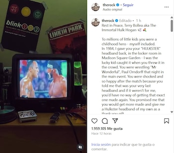 La publicación de Instagram contiene