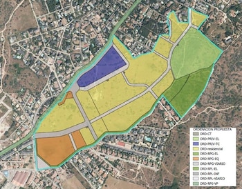 Plano de ordenación prevista del proyecto urbanístico de Los Altos de la Navata
