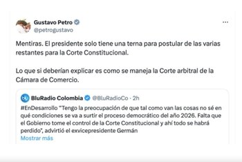 Con esta publicación, el presidente