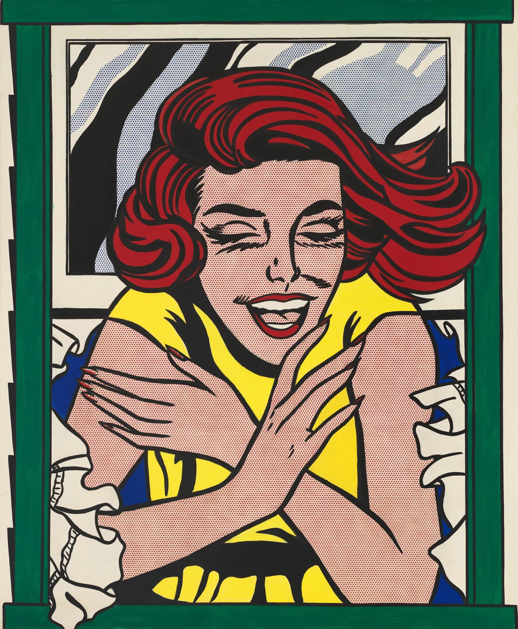 Roy Lichtenstein, “Girl in Window (Study for World’s Fair Mural)”, 1963 (Crédito: Sucesión de Roy Lichtenstein/DACS 2026, a través del Museo Whitney de Arte Estadounidense, Nueva York)