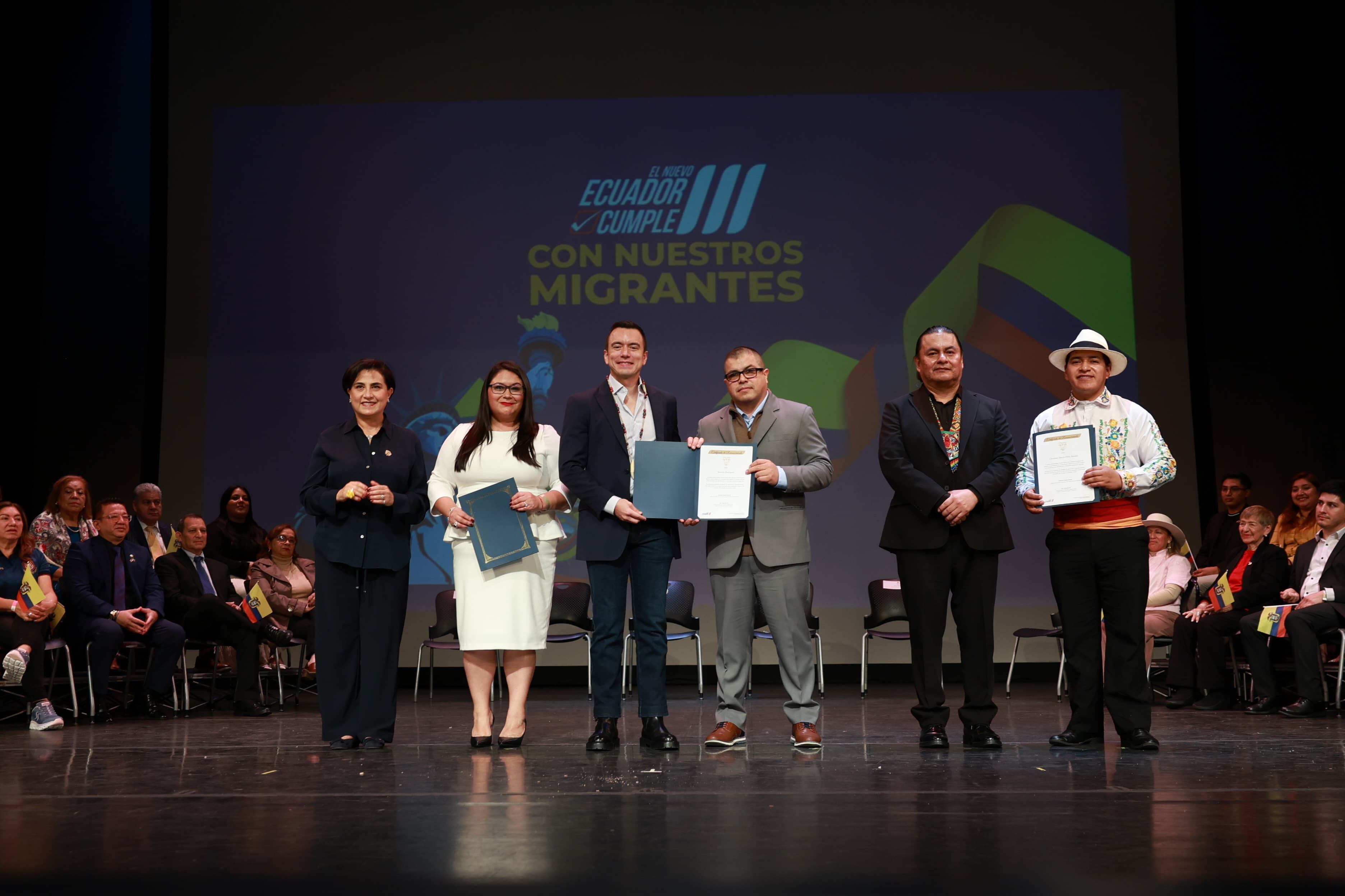 Daniel Noboa ofreció incentivos para los migrantes.