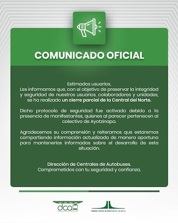 Comunicado Grupo Estrella Blanca. Foto: