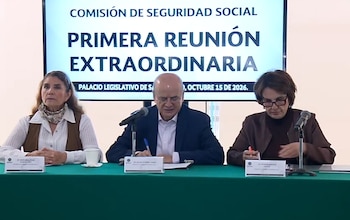 La Comisión de Seguridad Social de San Lázaro sesionó para analizar los recursos destinados al IMSS e ISSSTE.
Crédito: @CanalCongreso