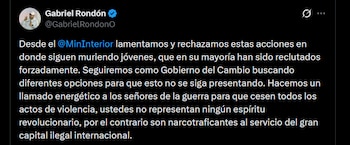 Gabriel Rondón señaló que el