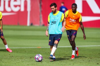 Lionel Messi entrenó con un
