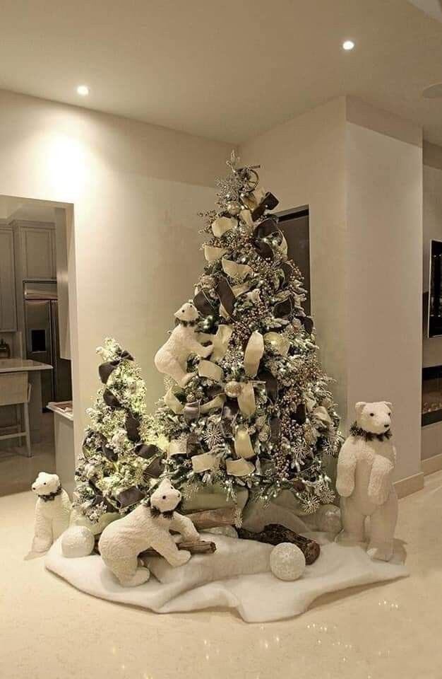 Esta opción está inspirada en paisajes árticos que integran nieve y fauna polar. Foto: (Pinterest)