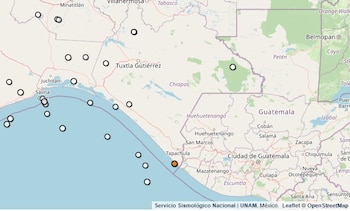 Temblor reportado en Chiapas. (SSN)