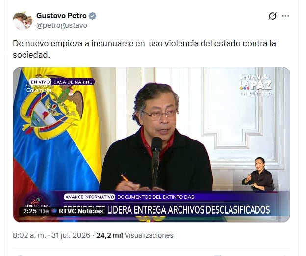El mandatario aseguró que con la llegada de De la Espriella al poder se avisorarían aires de
