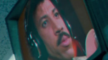 Lionel Ritchie durante la grabación