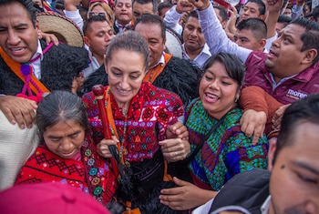 Presidenta Claudia Sheinbaum en Tenejapa,