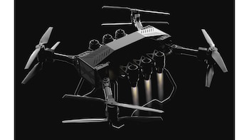 Este dron combina rotores eléctricos